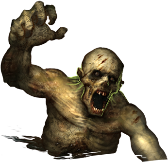 Crawling Zombie Png (500x348), Png Download
