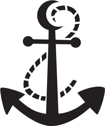 Anchor With Rope Png (451x450), Png Download
