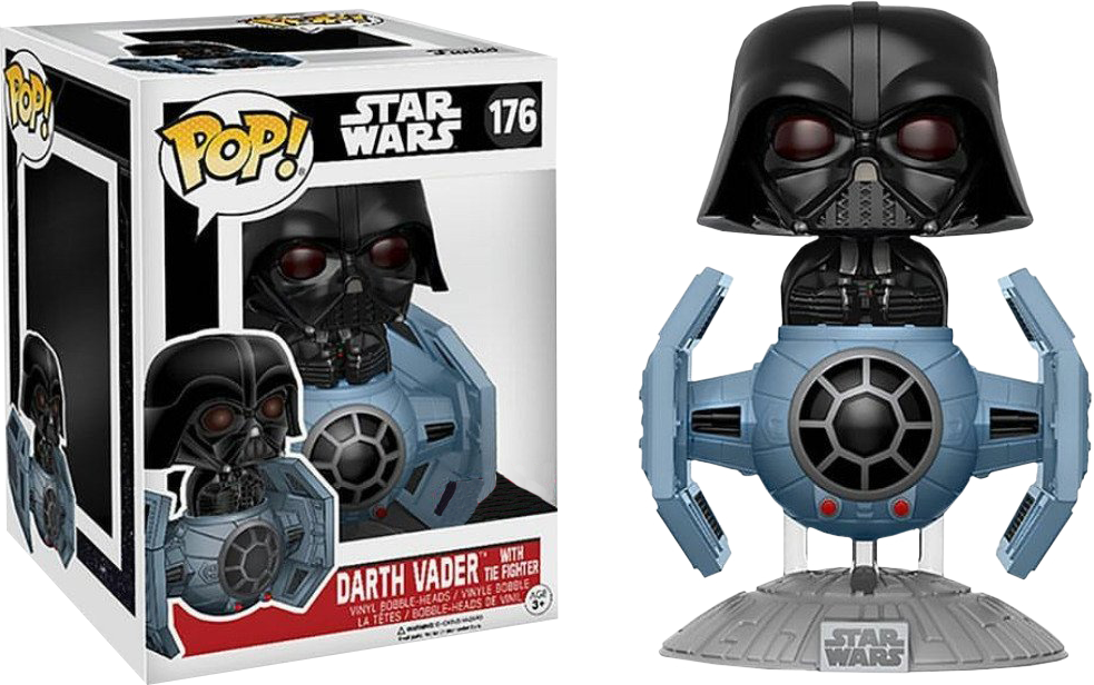 Funko Pop Deluxe Star Wars Darth Vader With Tie Fighter - Darth Vader Tie Fighter Funko Pop (983x616), Png Download