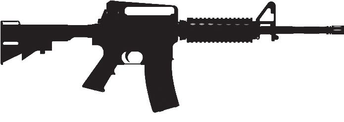 Assault Rifle Clipart Ar 15 - Ar 15 (718x273), Png Download