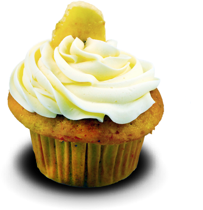 Banana Cream - Cupcake (844x802), Png Download