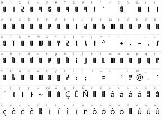 Retro Glare Example Glare Character Map - Aliens Font (612x459), Png Download