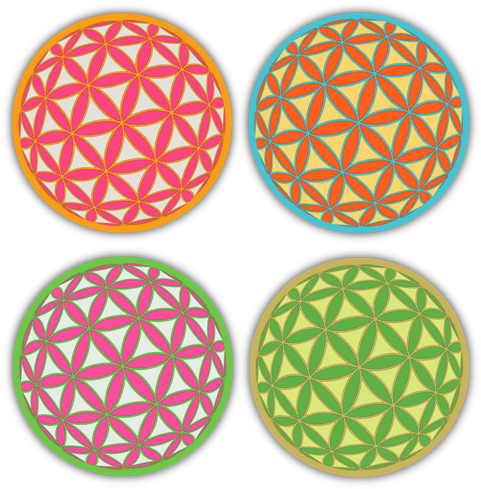 Flower Of Life - Struck Through Capped Die (720x720), Png Download