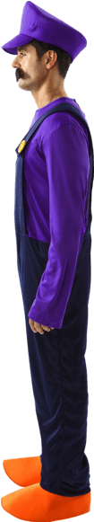 Waluigi Mario Brothers Costume (366x580), Png Download