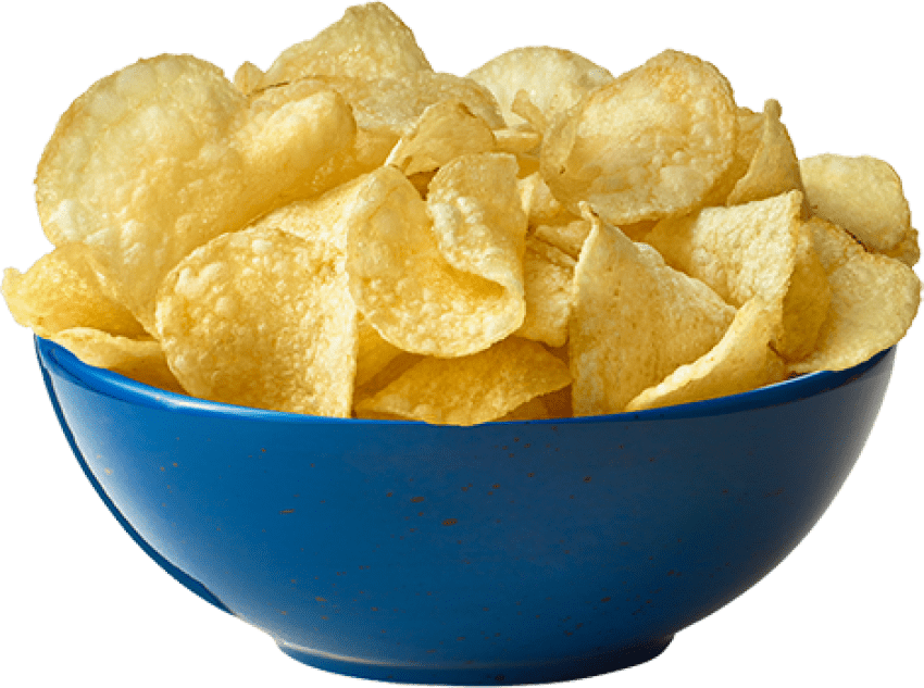 Potato Chips Png - Bowl Of Chips Transparent (850x633), Png Download