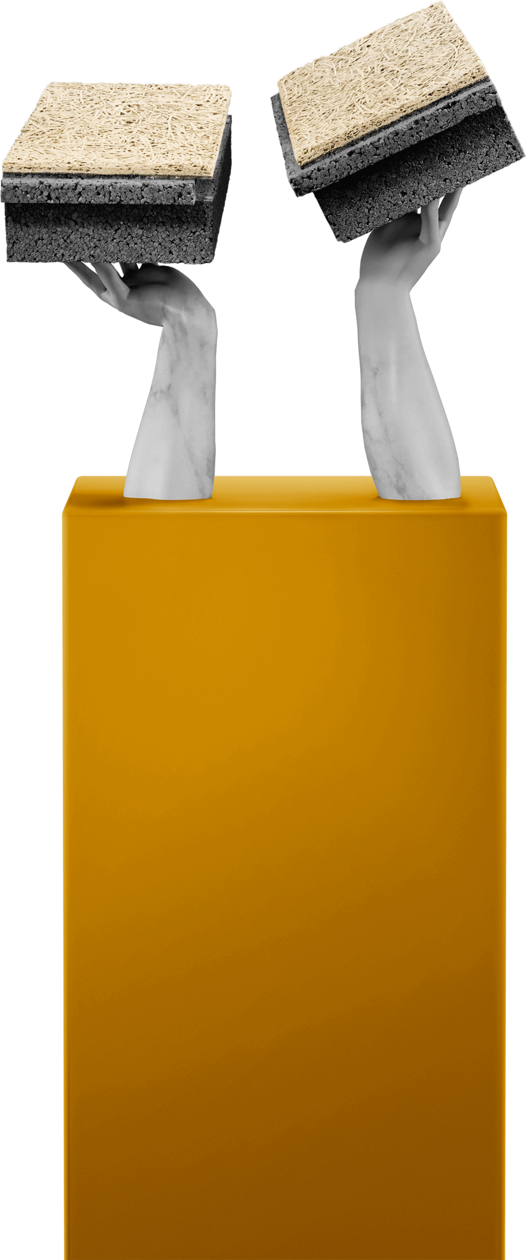 1 Tongue And -groove System, 50% Reduction Of Labour - Geel (1067x2556), Png Download