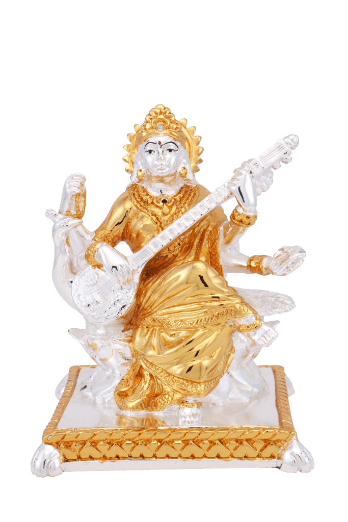 Saraswati Small Gs - Statue (683x1024), Png Download