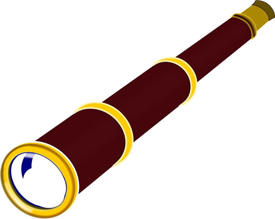 Pirate Binoculars Clip Art - Pirate Telescope Clipart (600x479), Png Download