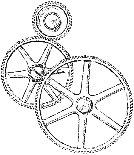 Transmission Of Motion By Compund Gear Train - Train Gear (541x597), Png Download