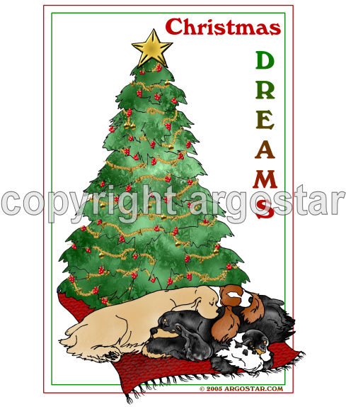 Cocker Spaniel Christmas Dreams (573x573), Png Download