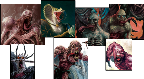 Bald Guys With Long Tongues - D&d Monsters (466x258), Png Download