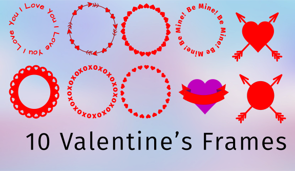 Valentine S Monogram Frames Svg Dxf By Createntreasure - معنى الطفولة (576x333), Png Download