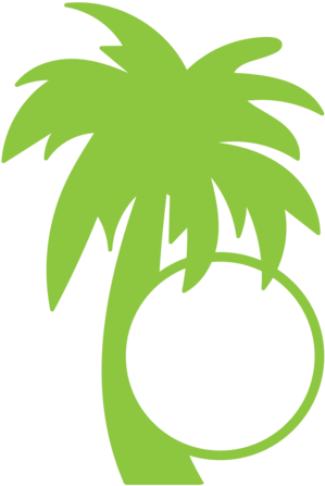 Summer Monogram Frame - Palm Trees (480x480), Png Download