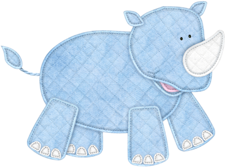 Noah's Ark ~ Rhino - Cartoon (500x371), Png Download