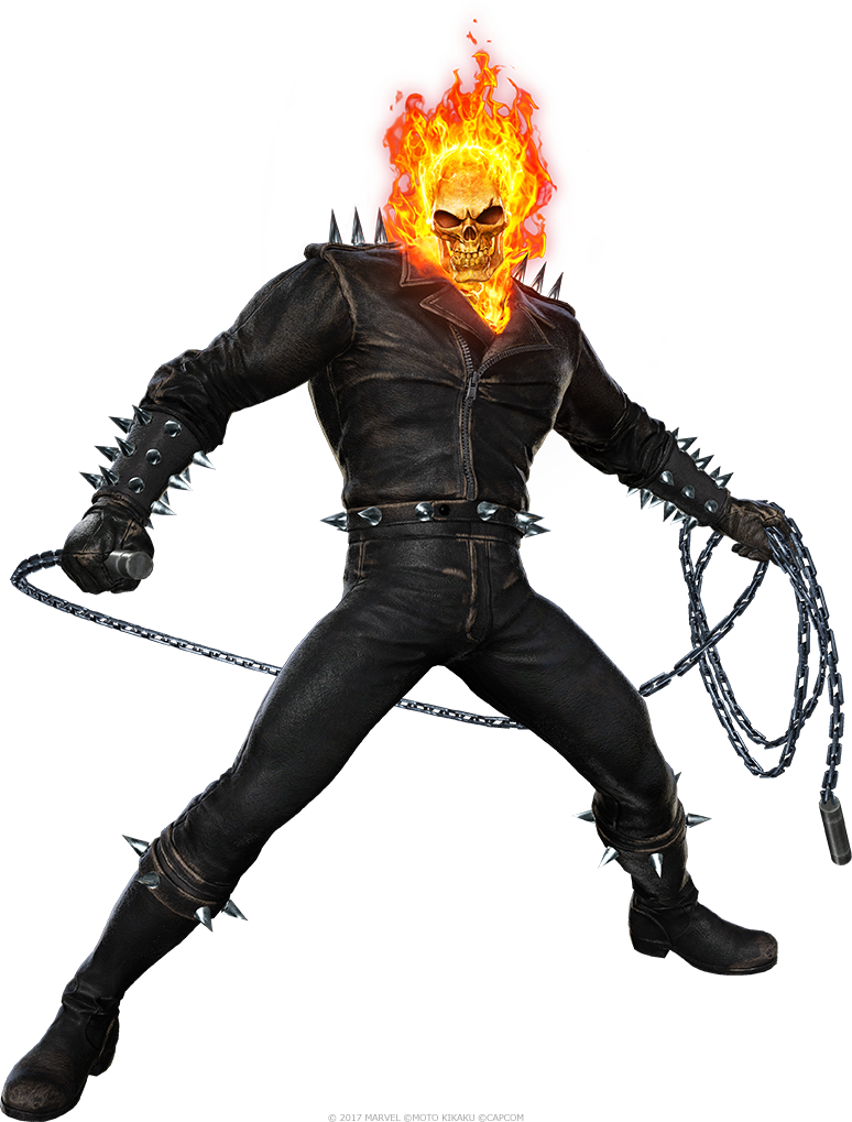 Johnathon Blaze From Marvel Vs Capcom Infinite 0001 - Marvel Vs Capcom Infinite Ghost Rider (774x1019), Png Download