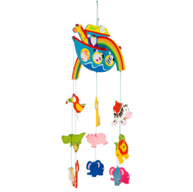 Bigjigs Toys Wooden Noah's Ark Mobile - Cot (646x381), Png Download