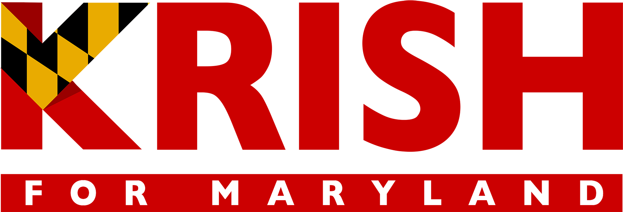 Krish Vignarajah For Governor Of Maryland - Sign (2186x764), Png Download