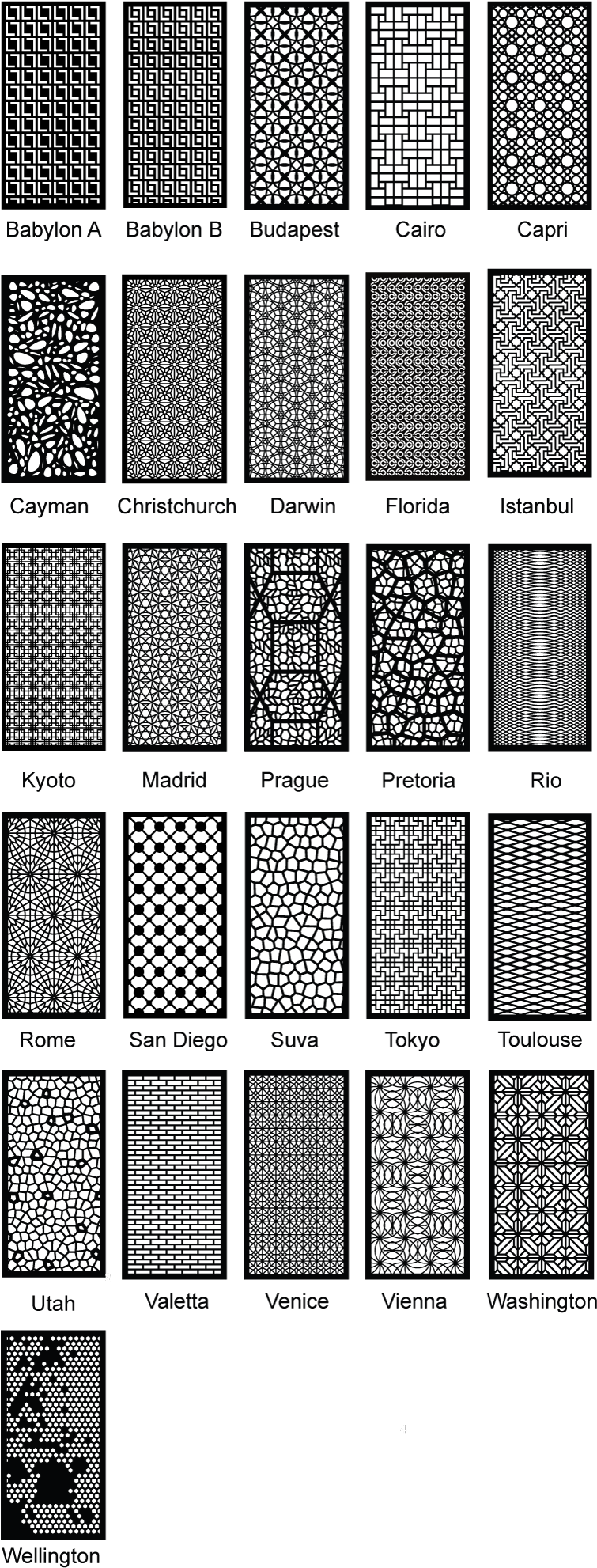 Options In Metal, Alum, Plywood - Decorative Metal Screen (789x2020), Png Download