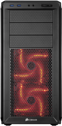 Corsair Graphite Series 230t M - Corsair Cc-9011036-ww Midi-tower Black Computer Case (500x500), Png Download