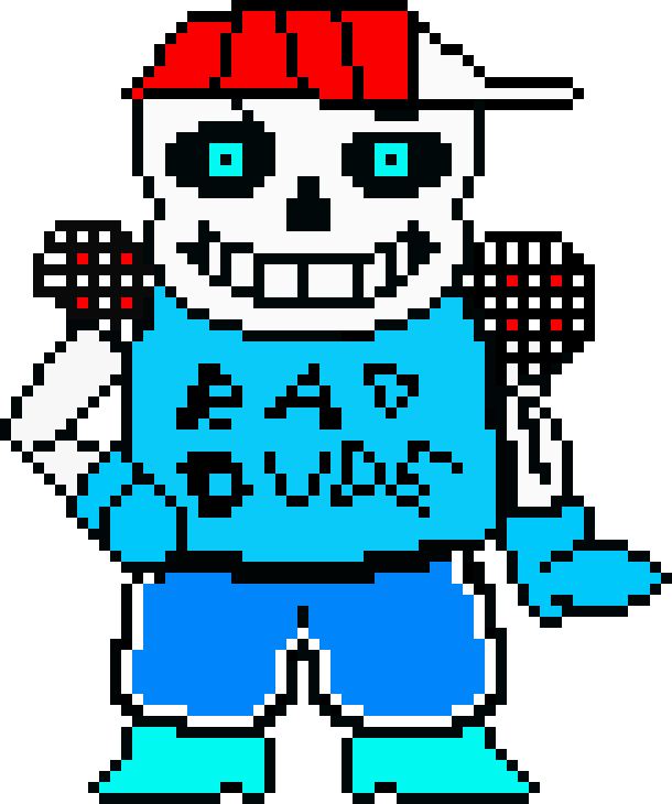 Underswap/blueberry Sans Rad Dude - Blueberry Sans (610x730), Png Download