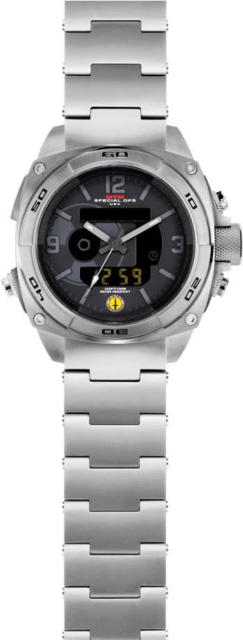 Https - //www - Specialopswatch - Com/wp Rad 1974 Customized - Mtm Special Ops Watches Mtm Special Ops Rad Silver (418x922), Png Download
