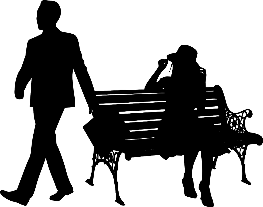 By Souls Of Silver - Couple Sad Black Png (916x720), Png Download