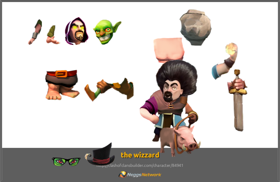 The Wizzard Character - Clash Of Clans (960x624), Png Download
