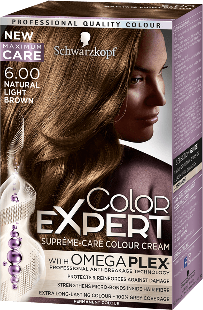 Color Expert Color Creme - Schwarzkopf Color Expert Natural Light Brown 6.0 Hair (970x1400), Png Download