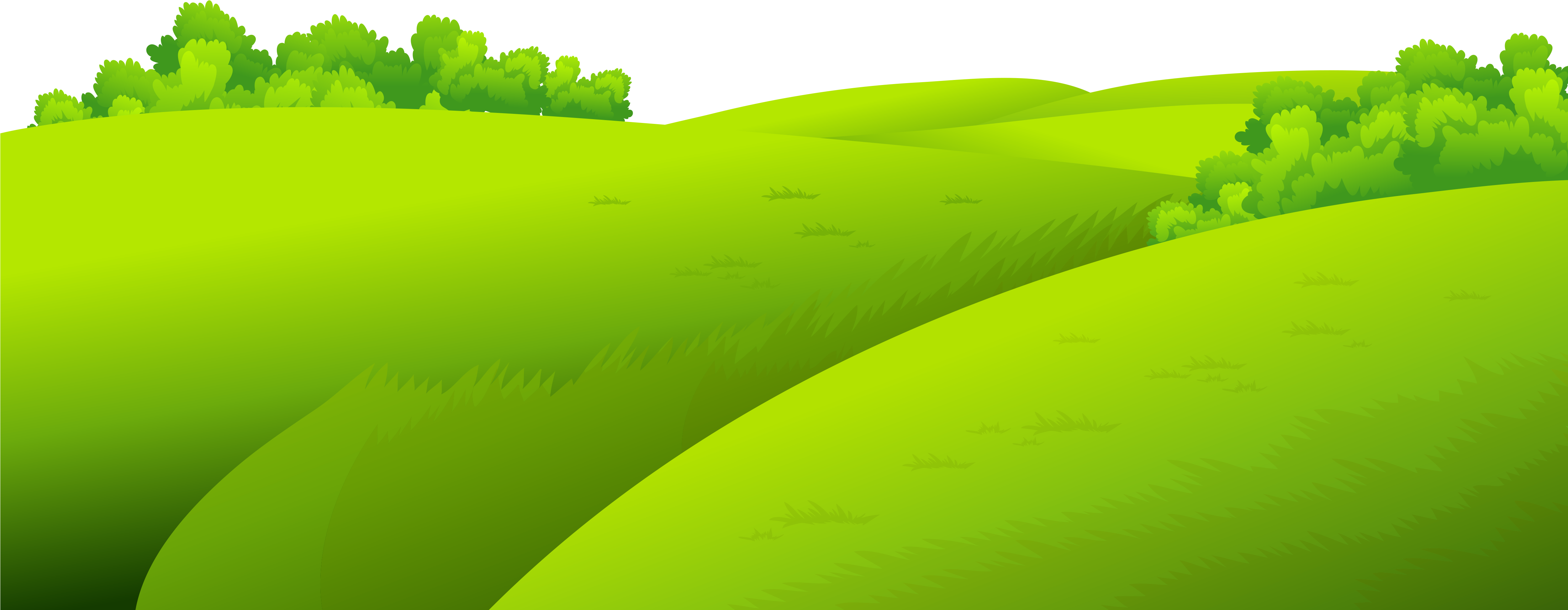 Green Grass Ground Png Clip - Cartoon Grass Field Png (5000x2235), Png Download