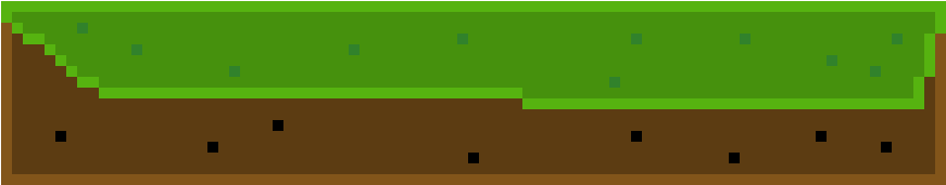 Pixel Ground Grass - Wood (970x270), Png Download
