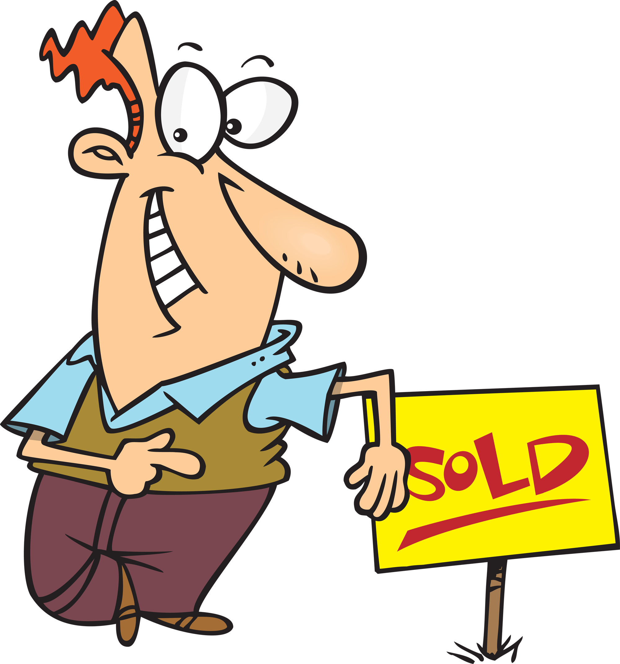 Seller Or Buyer A Thank You Gift - Seller And Buyer Cartoon (2000x2144), Png Download