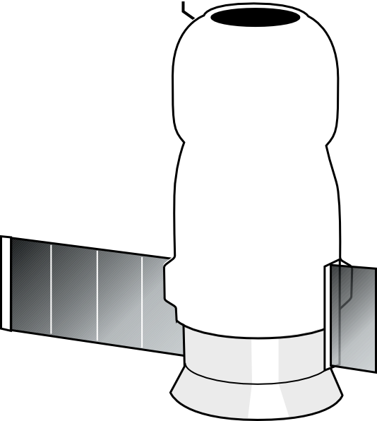 This Free Clipart Png Design Of Satellite Space 2 Clipart - Clip Art (534x596), Png Download