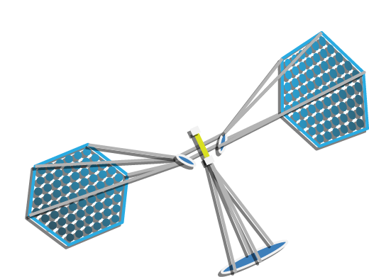 { Microwave Transmitting Solar Satellite } - Space Based Solar Power Satellite (530x390), Png Download