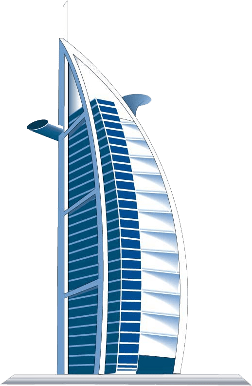 Burj Khalifa Hotel Clipart - Burj Al Arab (620x810), Png Download