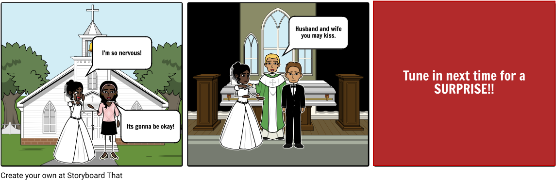 The Wedding - Cartoon (1164x385), Png Download