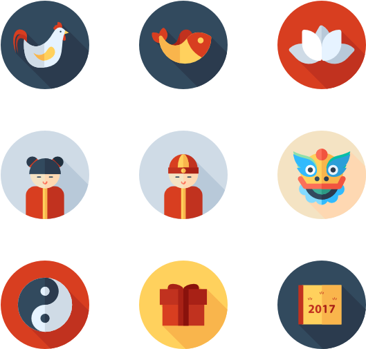 Chinese New Year - Chinese Icon Png (600x564), Png Download