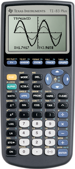 Calculator Clipart T1 - Ti 83 Plus (250x557), Png Download