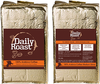 Daily Roast Coffee Powder Medium Grind For Drip Coffee - Brewed Coffee (350x435), Png Download