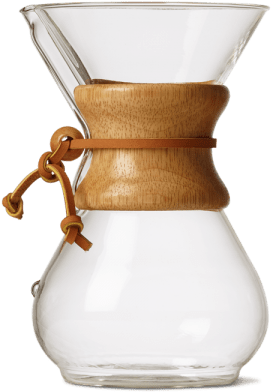 Glass Coffee Jar With Wood Collar - Chemex Coffeemaker (600x600), Png Download