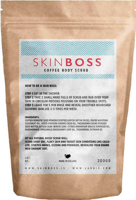 Skinboss Coffee Scrub - Skinboss Coffee Scrub Ingredients (1000x1000), Png Download