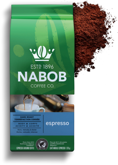 Enjoy The Dark, Smooth, Velvety Brew Of Nabob Espresso - Nabob 1896 Tradition Medium Roast Ground Coffee (383x534), Png Download
