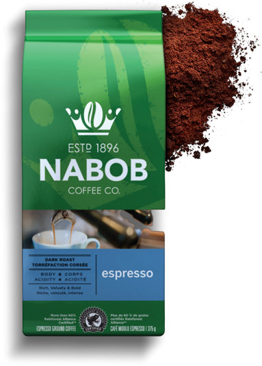 Download Enjoy The Dark Smooth Velvety Brew Of Nabob Espresso Nabob 1896 Tradition Medium Roast Ground Coffee Png Image With No Background Pngkey Com