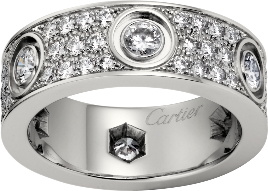 Love Ring, Diamond-pavedwhite Gold, Diamonds - Love Ring, Diamond-paved (1024x732), Png Download