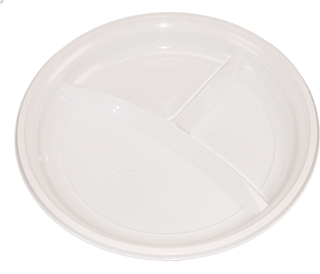 Depa® Plate, Round, 3 Compartments , Ps, Ø220mm, - Plate (640x640), Png Download