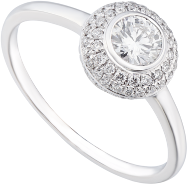 Simply Stunning Halo Diamond Ring - Pre-engagement Ring (480x480), Png Download