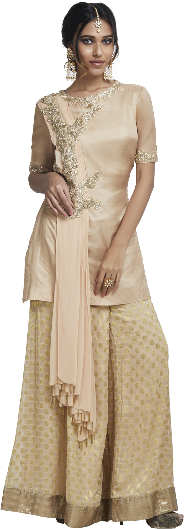 Glittery Golden - Western Designer Dresses Png (1200x1800), Png Download