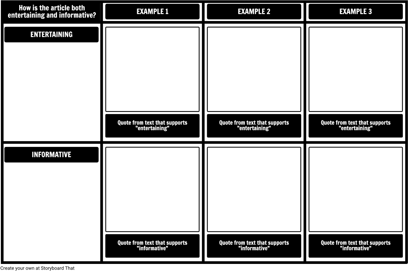 Text Evidence Entertaining Informative - Storyboard (1399x936), Png Download