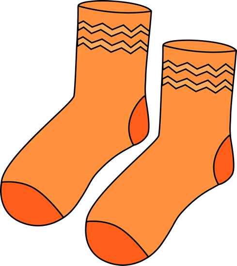 Orange Clipart - Socks Clipart (489x550), Png Download