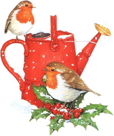 Tube De Noel - Free Clipart Christmas Birds (382x455), Png Download