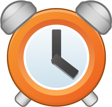 Clock - Orange Clock Clipart (417x417), Png Download